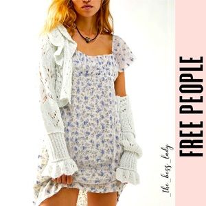 FREE PEOPLE dress MEDIUM tulle floral mini dress